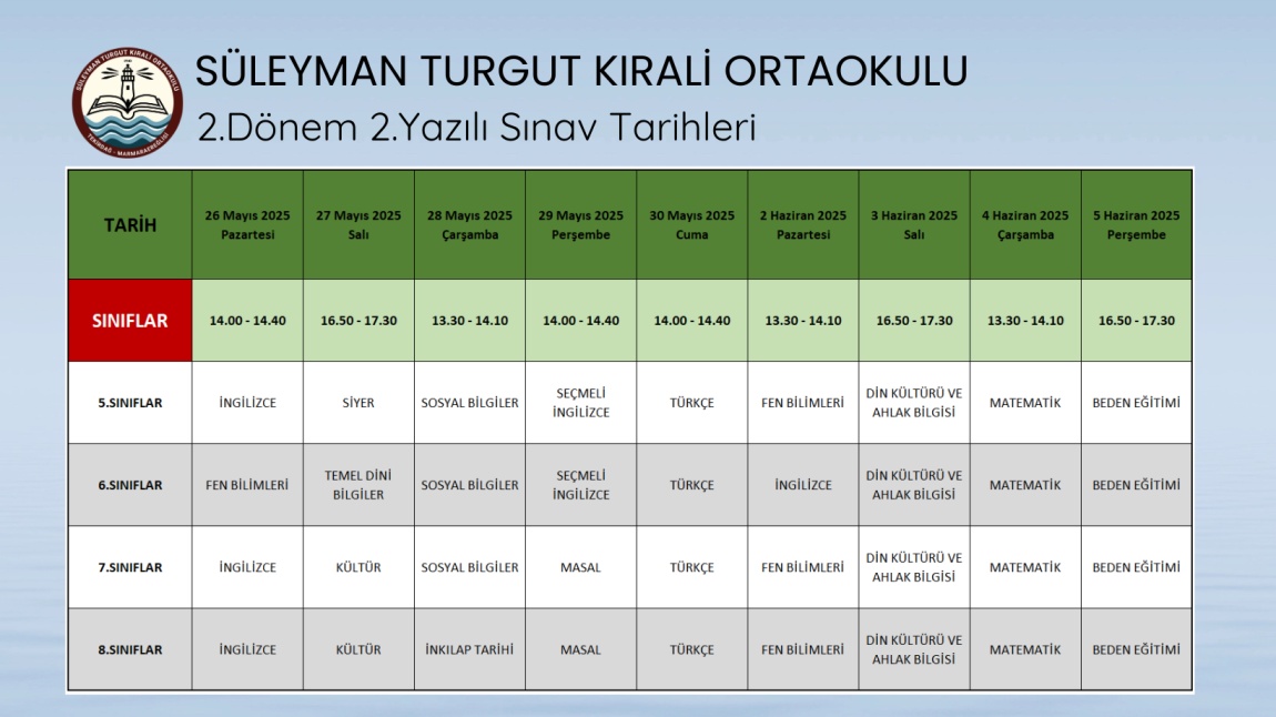 2.Dönem 2.Sınav Tarihleri